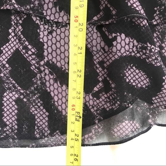 Rebecca Taylor Snake Skin Print Top Blouse - Picture 13 of 13